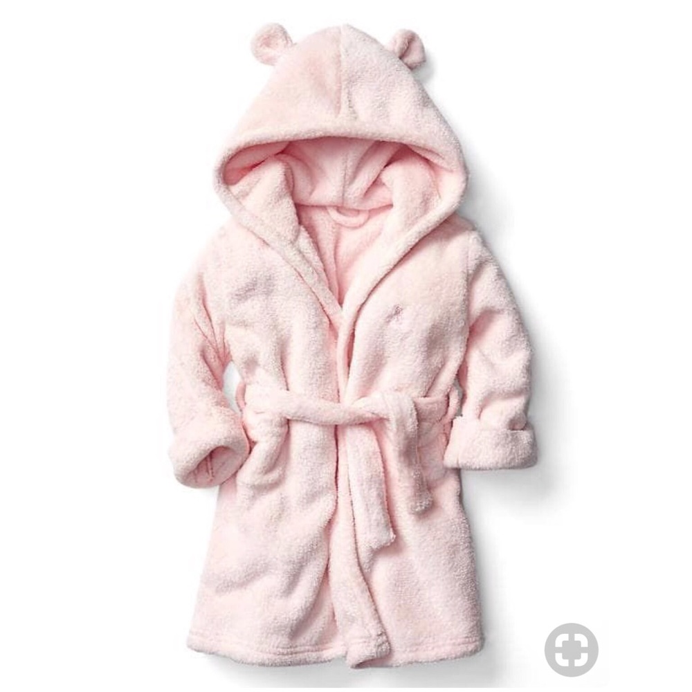 GAP Kids Pink Fleece Robe with Hood